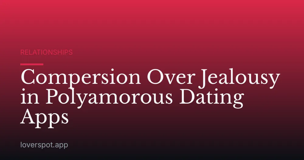 Compersion Over Jealousy in Polyamorous Dating Apps