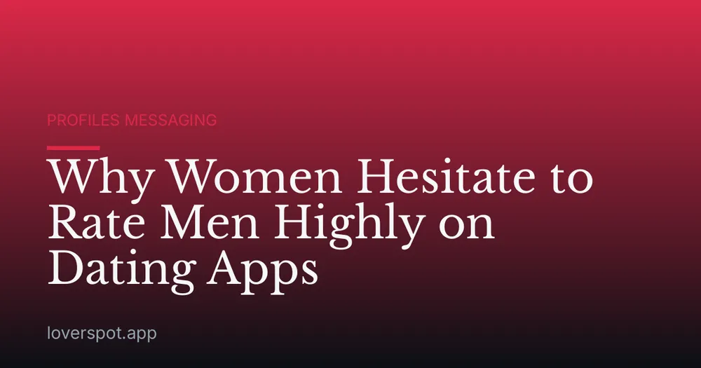 Why Women Hesitate to Rate Men Highly on Dating Apps