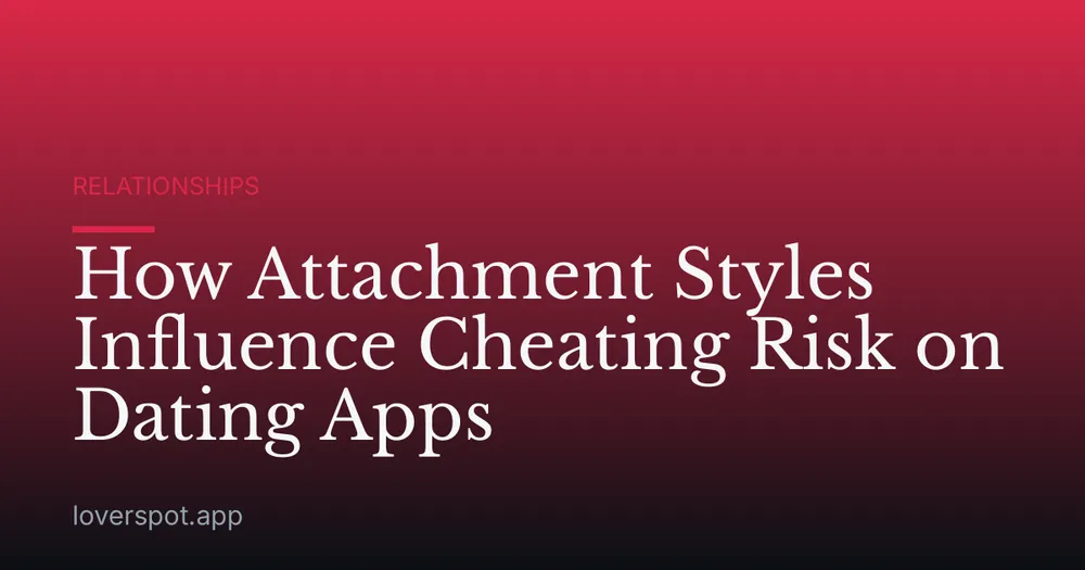 How Attachment Styles Influence Cheating Risk on Dating Apps