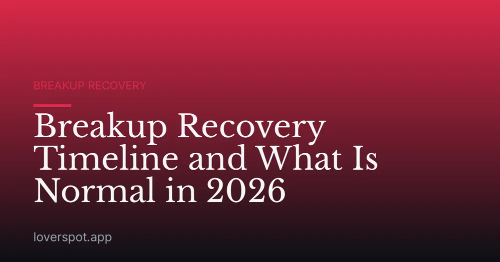 Breakup Recovery Timeline and What Is Normal in 2026