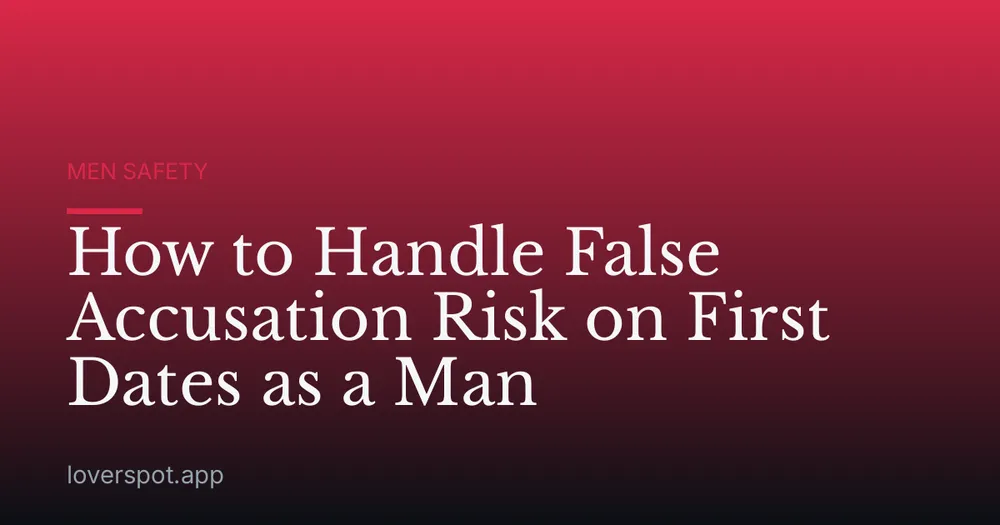 How to Handle False Accusation Risk on First Dates as a Man
