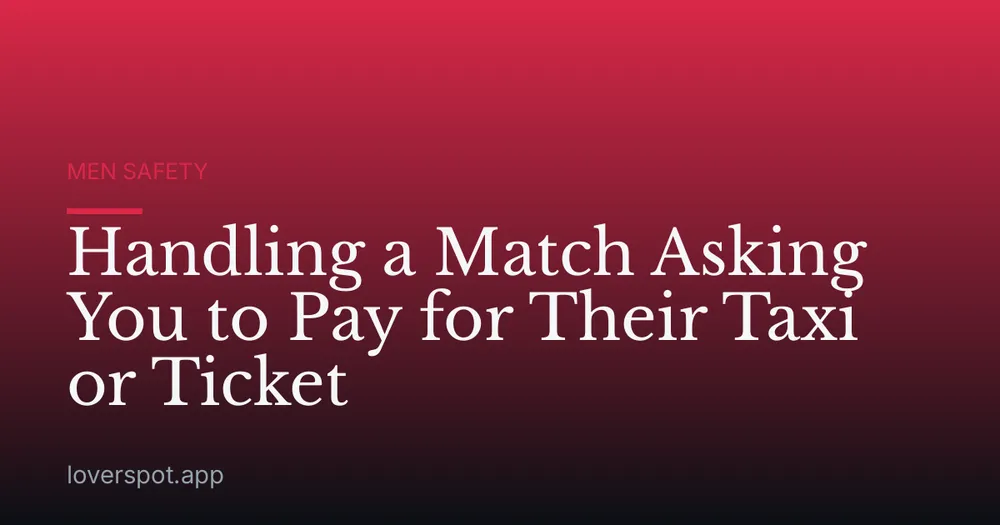 Handling a Match Asking You to Pay for Their Taxi or Ticket
