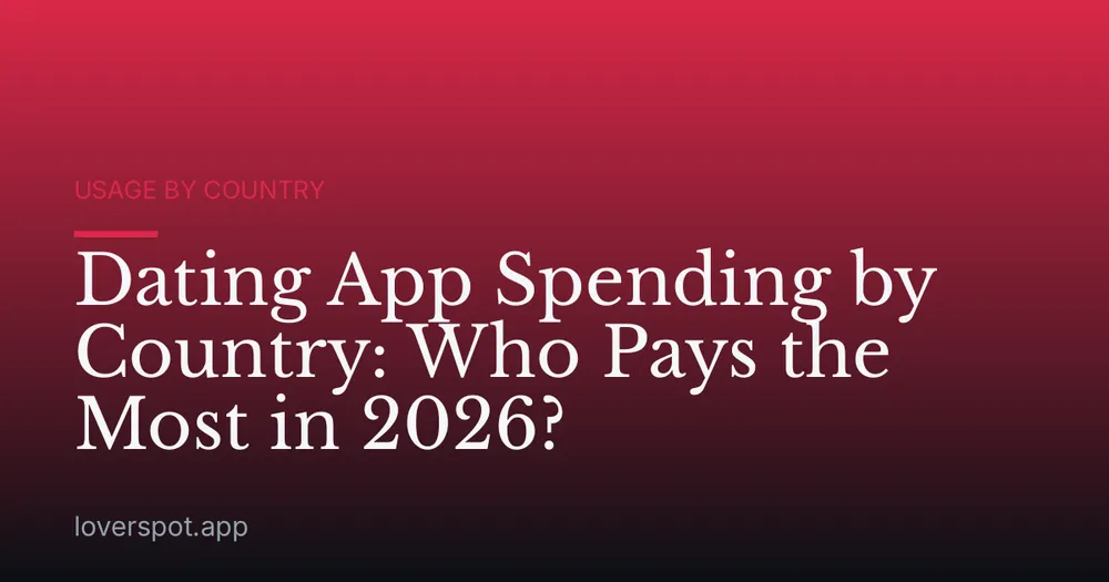 Dating App Spending by Country: Who Pays the Most in 2026?