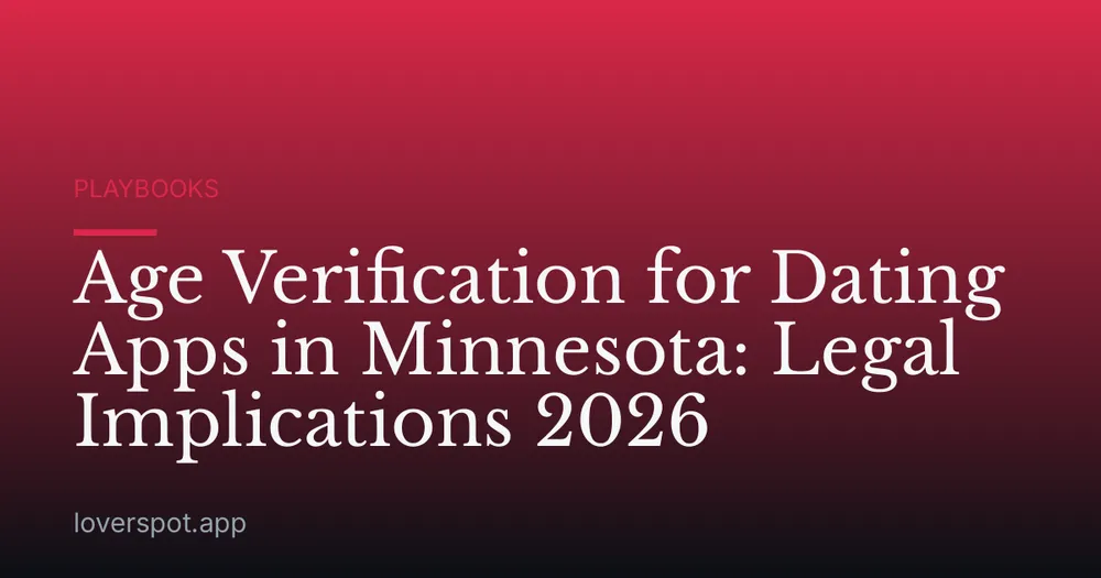 Age Verification for Dating Apps in Minnesota: Legal Implications 2026