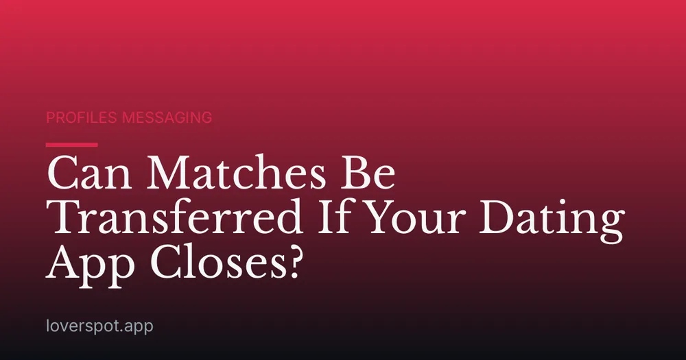 Can Matches Be Transferred If Your Dating App Closes?