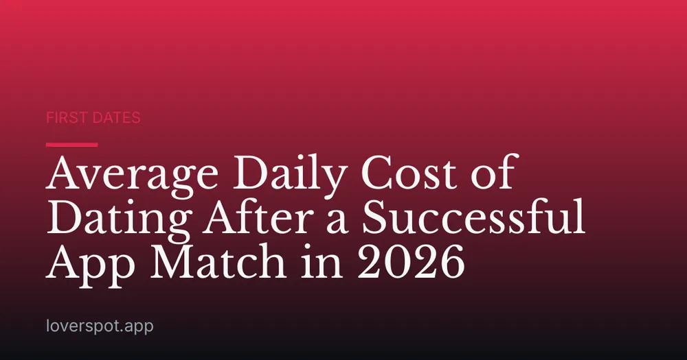 Average Daily Cost of Dating After a Successful App Match in 2026