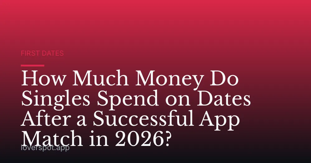 How Much Money Do Singles Spend on Dates After a Successful App Match in 2026?