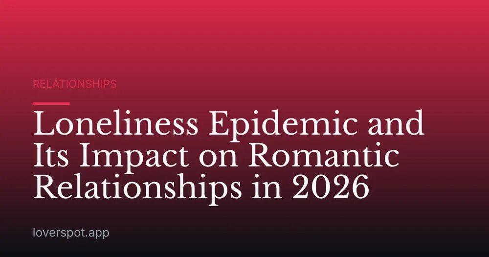 Loneliness Epidemic and Its Impact on Romantic Relationships in 2026