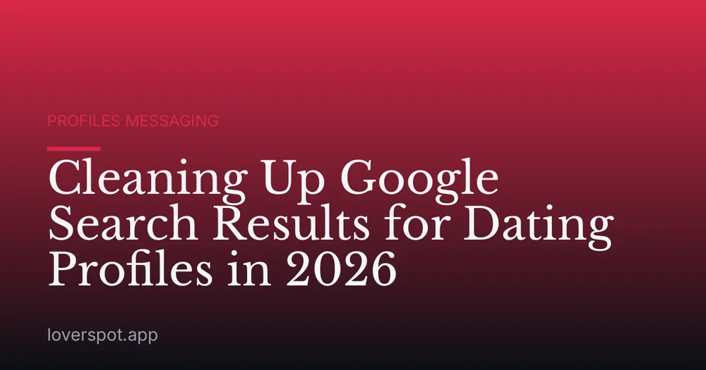 Cleaning Up Google Search Results for Dating Profiles in 2026
