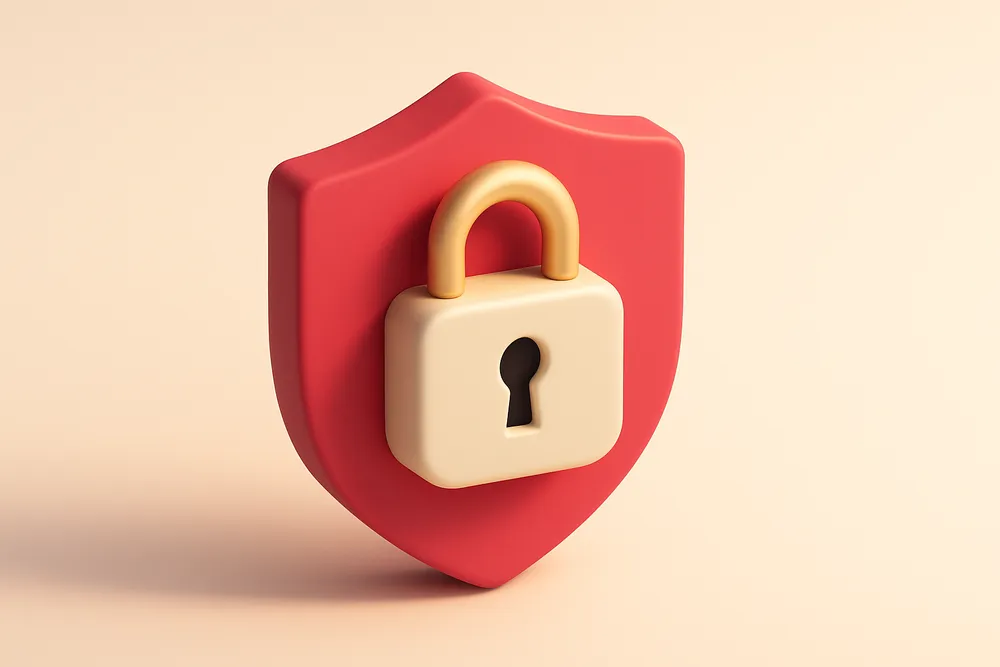 A single shield with a lock