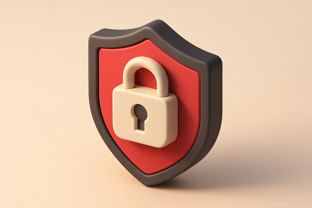 a single shield with a lock
