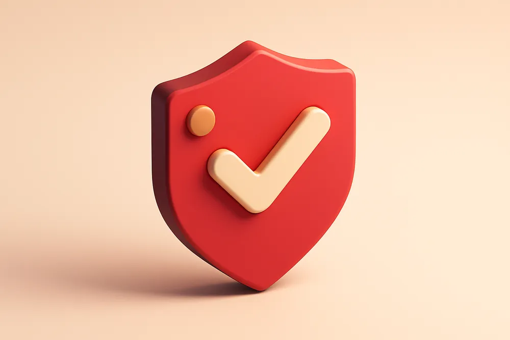 Hero: a single shield with a checkmark inside