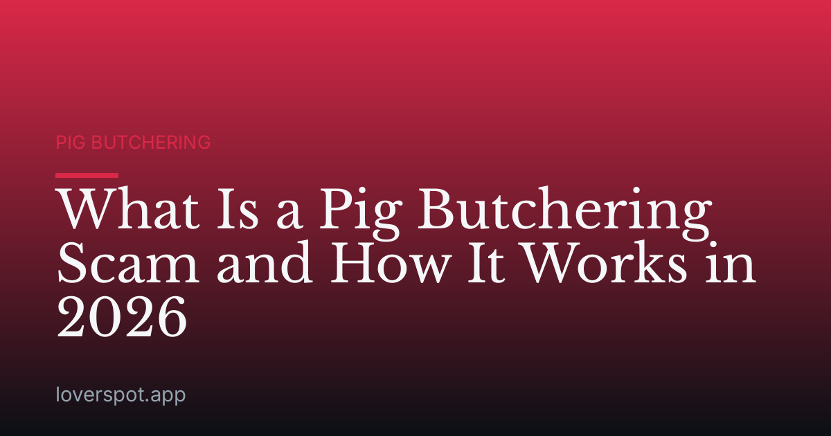 What Is a Pig Butchering Scam and How It Works in 2026