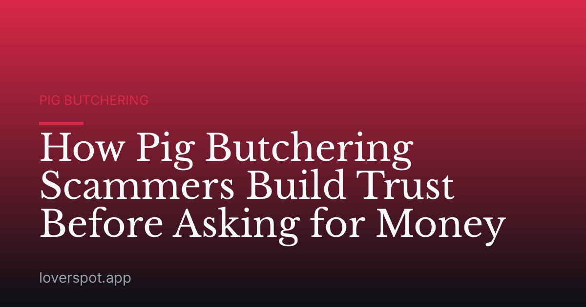 How Pig Butchering Scammers Build Trust Before Asking for Money
