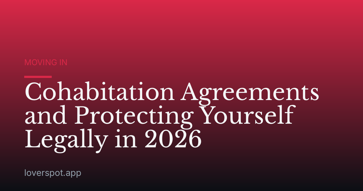 Cohabitation Agreements and Protecting Yourself Legally in 2026