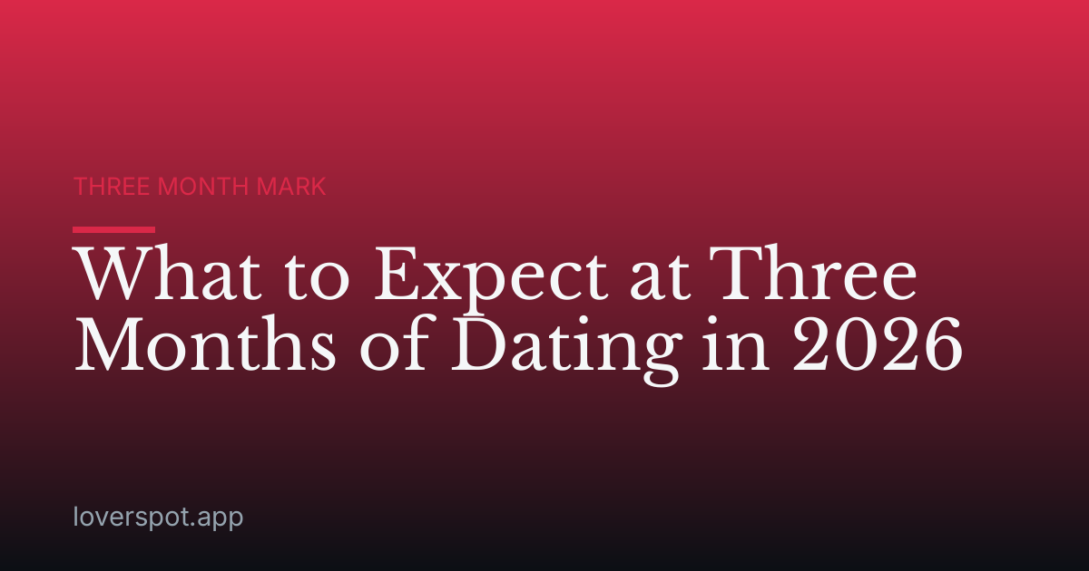 What to Expect at Three Months of Dating in 2026