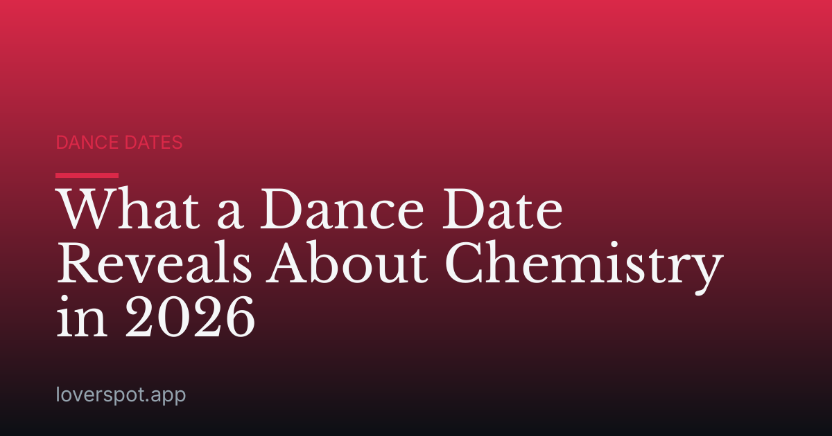 What a Dance Date Reveals About Chemistry in 2026