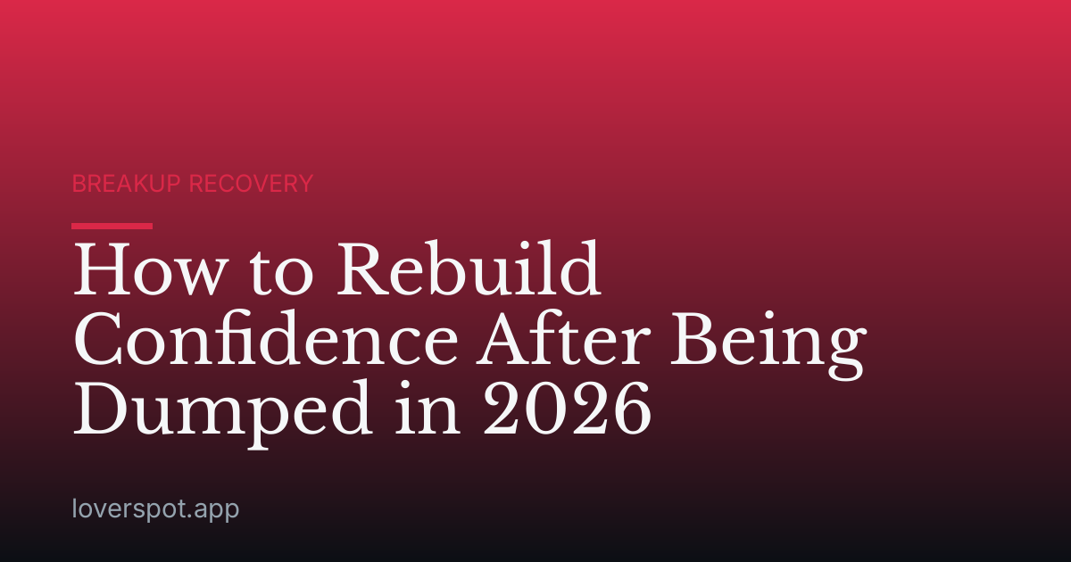 How to Rebuild Confidence After Being Dumped in 2026