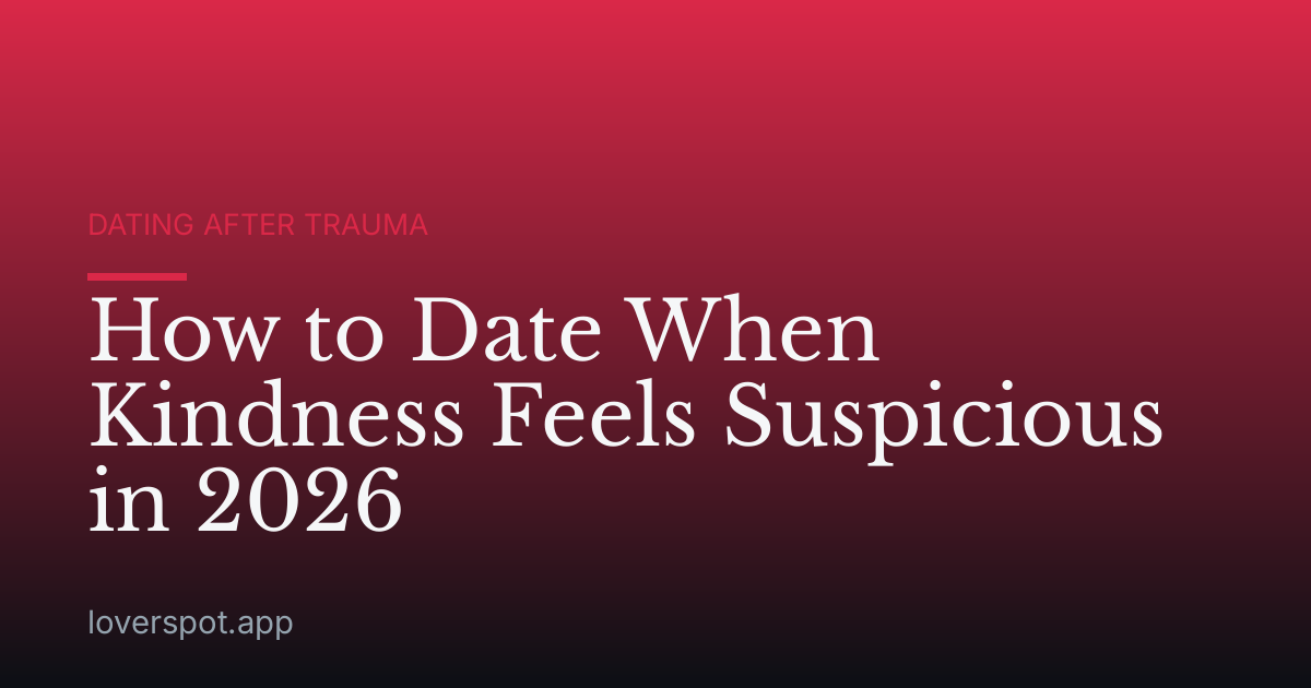 How to Date When Kindness Feels Suspicious in 2026