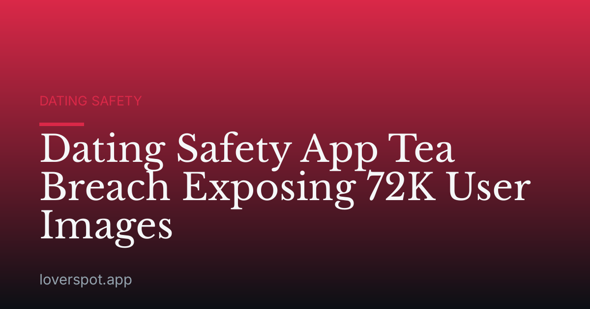 Dating Safety App Tea Breach Exposing 72K User Images