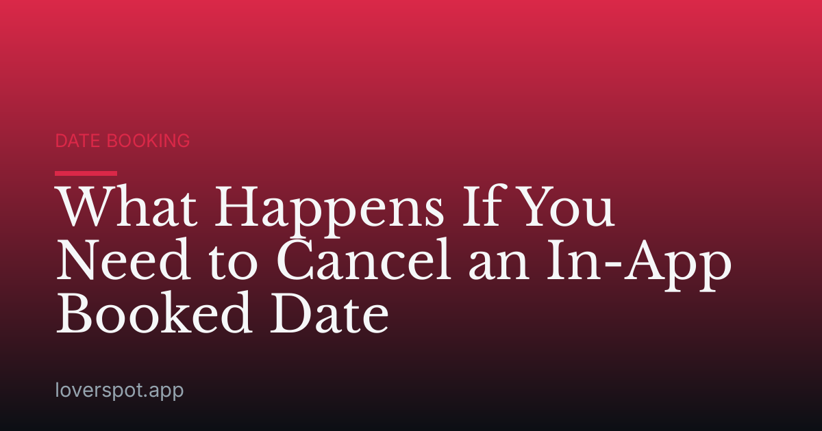 What Happens If You Need to Cancel an In-App Booked Date