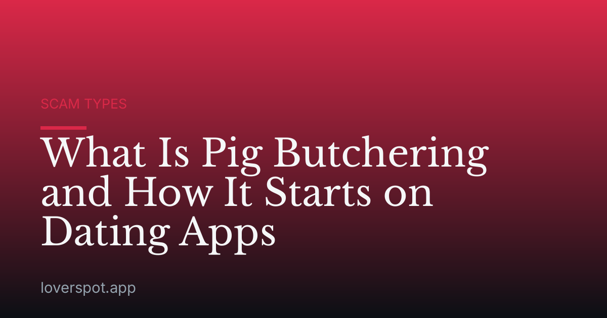 What Is Pig Butchering and How It Starts on Dating Apps