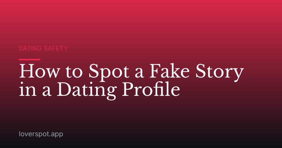 How to Spot a Fake Story in a Dating Profile