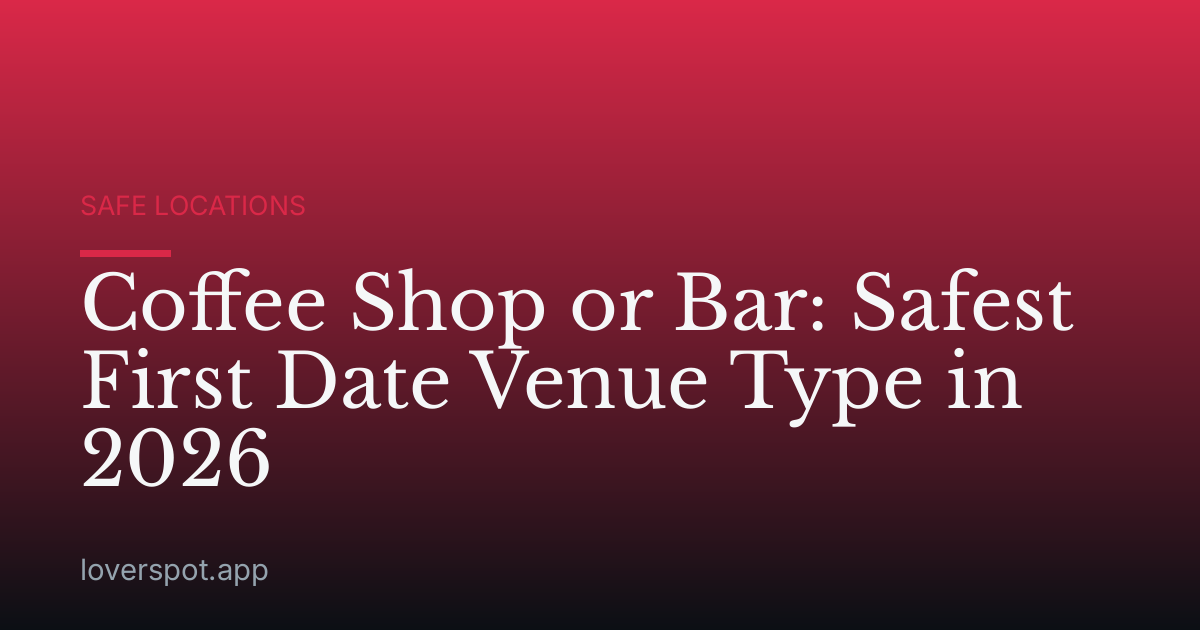 Coffee Shop or Bar: Safest First Date Venue Type in 2026