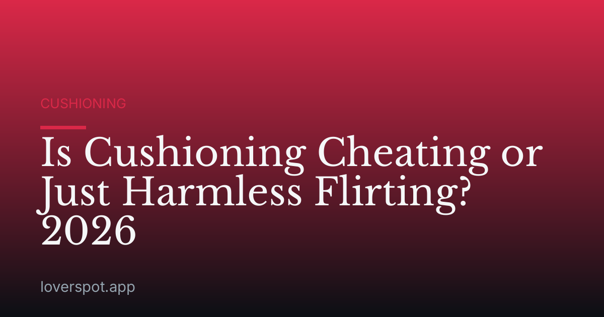 Is Cushioning Cheating or Just Harmless Flirting? 2026