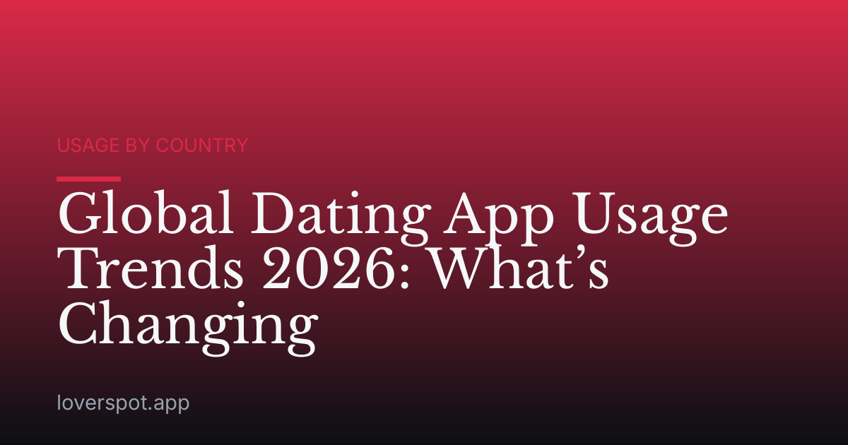 Global Dating App Usage Trends 2026: What’s Changing