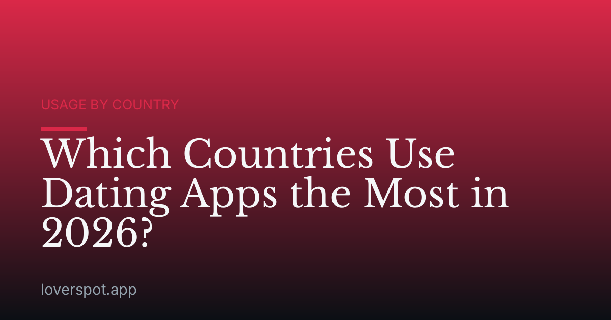 Which Countries Use Dating Apps the Most in 2026?