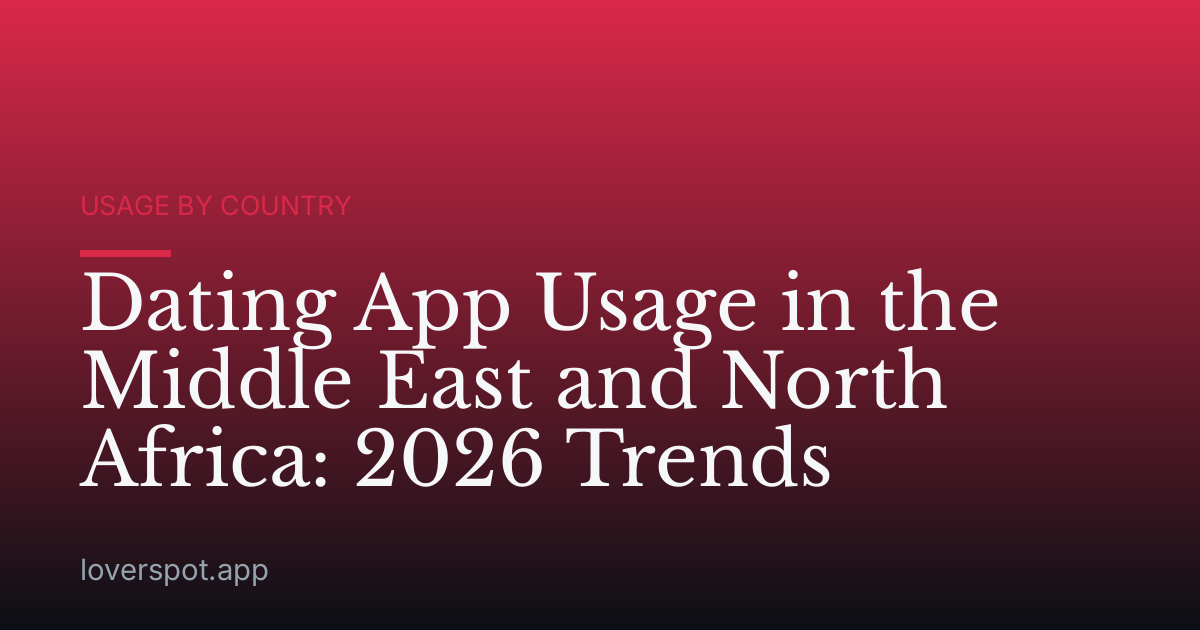 Dating App Usage in the Middle East and North Africa: 2026 Trends
