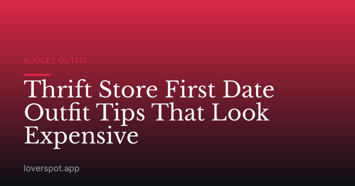Thrift Store First Date Outfit Tips That Look Expensive
