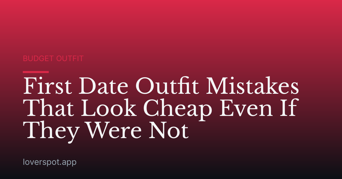 First Date Outfit Mistakes That Look Cheap Even If They Were Not