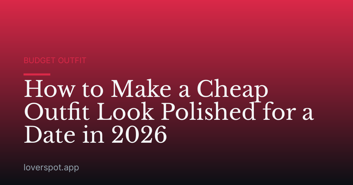 How to Make a Cheap Outfit Look Polished for a Date in 2026
