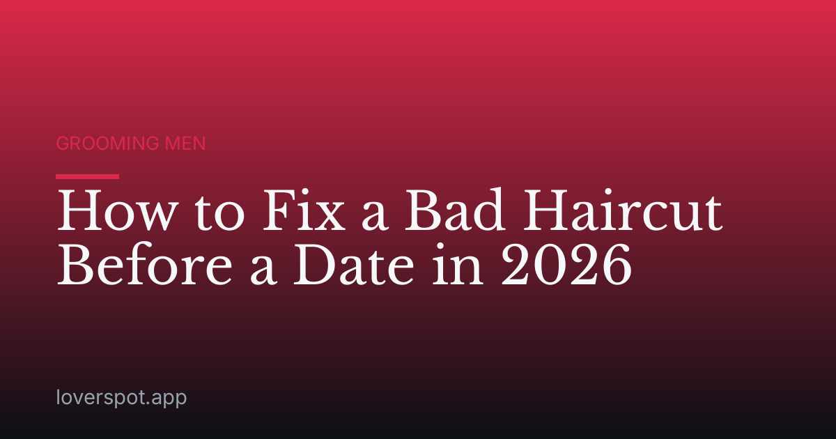 How to Fix a Bad Haircut Before a Date in 2026