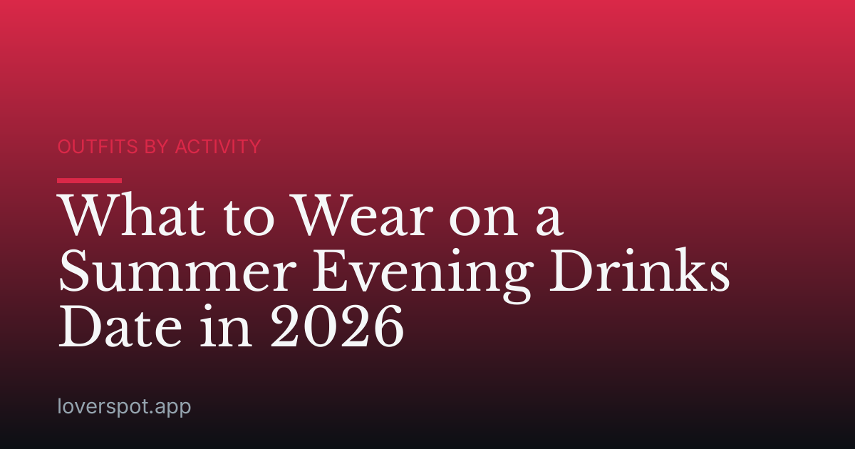 What to Wear on a Summer Evening Drinks Date in 2026