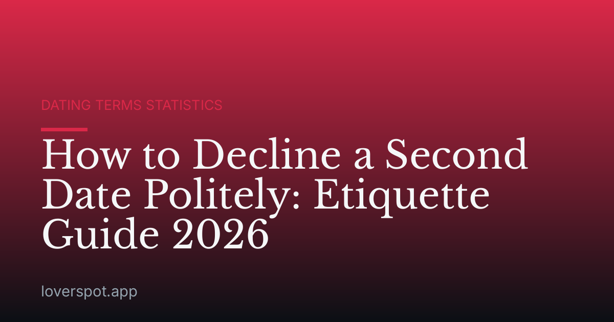 How to Decline a Second Date Politely: Etiquette Guide 2026