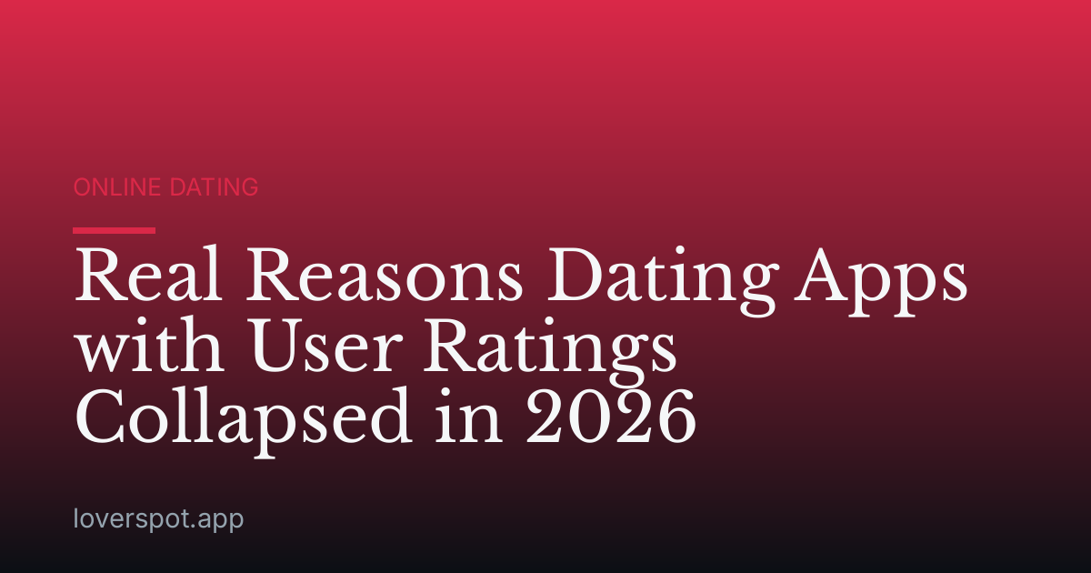 Real Reasons Dating Apps with User Ratings Collapsed in 2026
