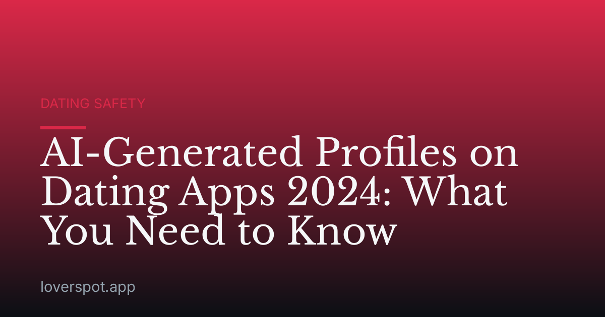 AI-Generated Profiles on Dating Apps 2024: What You Need to Know