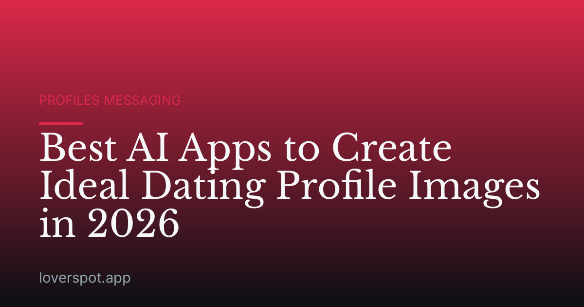 Best AI Apps to Create Ideal Dating Profile Images in 2026
