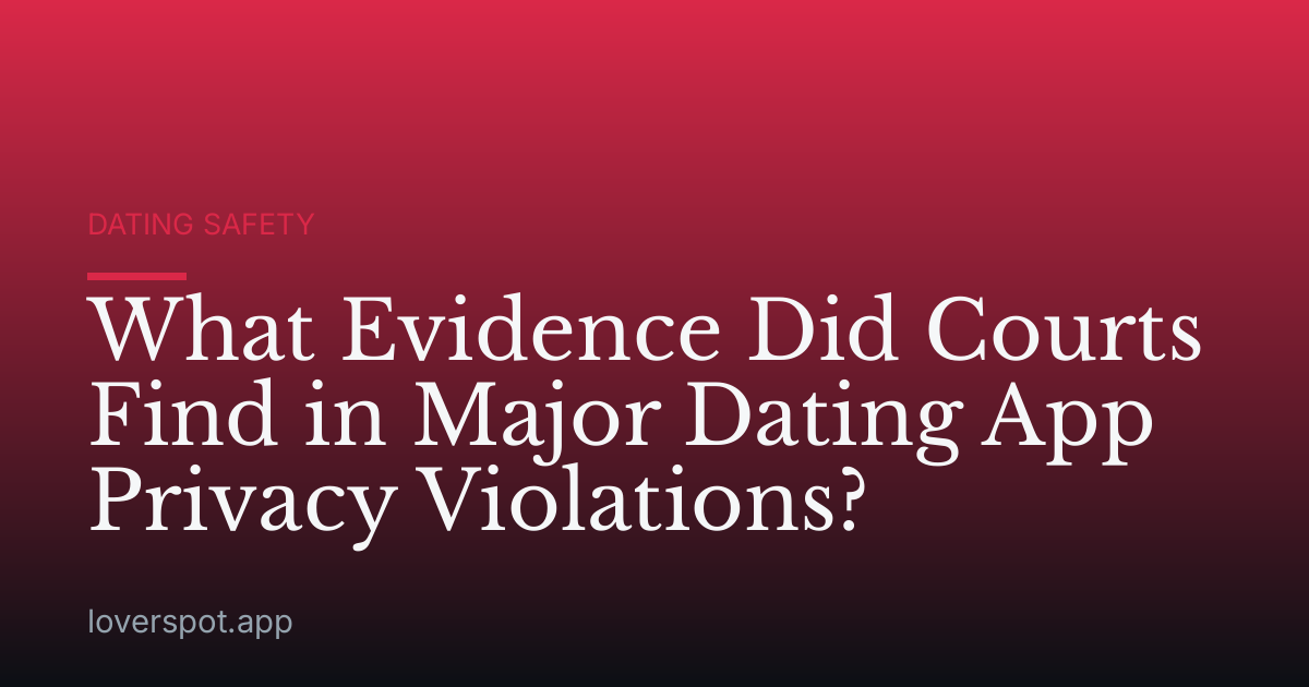 What Evidence Did Courts Find in Major Dating App Privacy Violations?