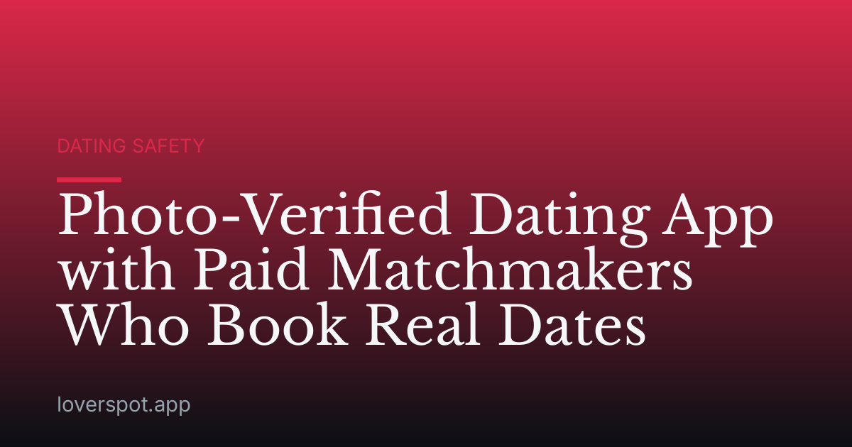 Photo-Verified Dating App with Paid Matchmakers Who Book Real Dates