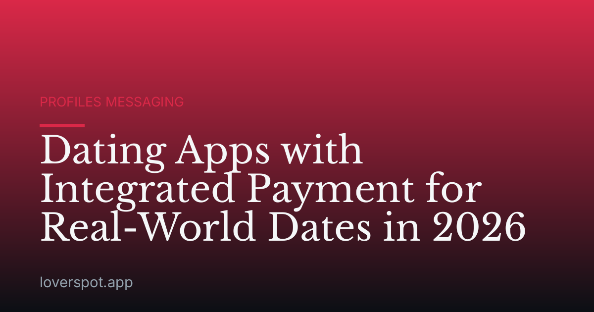 Dating Apps with Integrated Payment for Real-World Dates in 2026