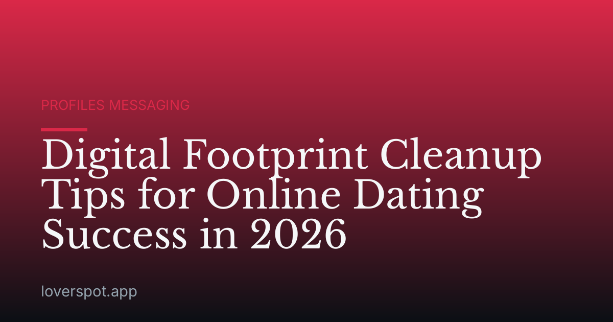 Digital Footprint Cleanup Tips for Online Dating Success in 2026
