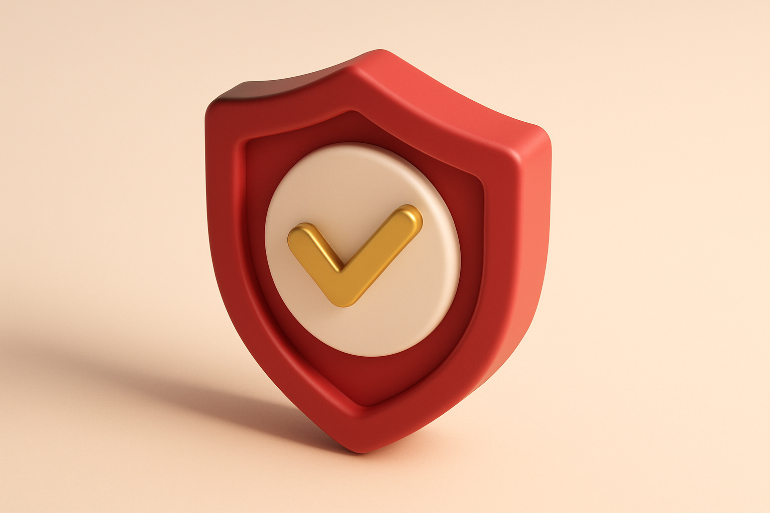 A shield with a checkmark