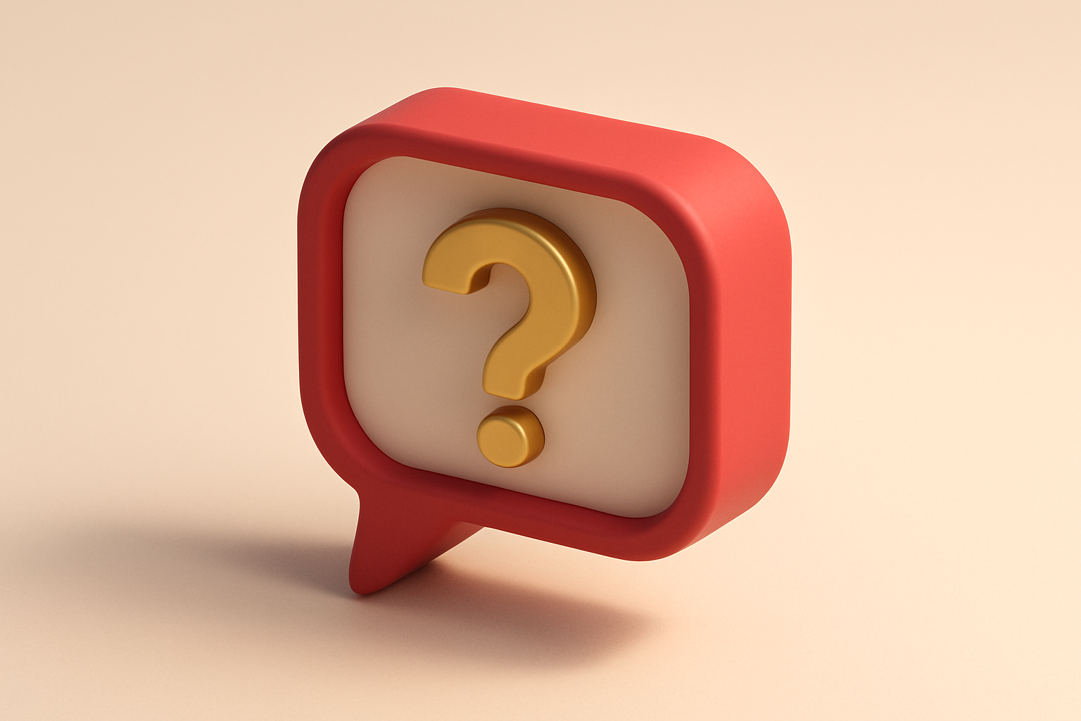 a single chat bubble with a question mark inside