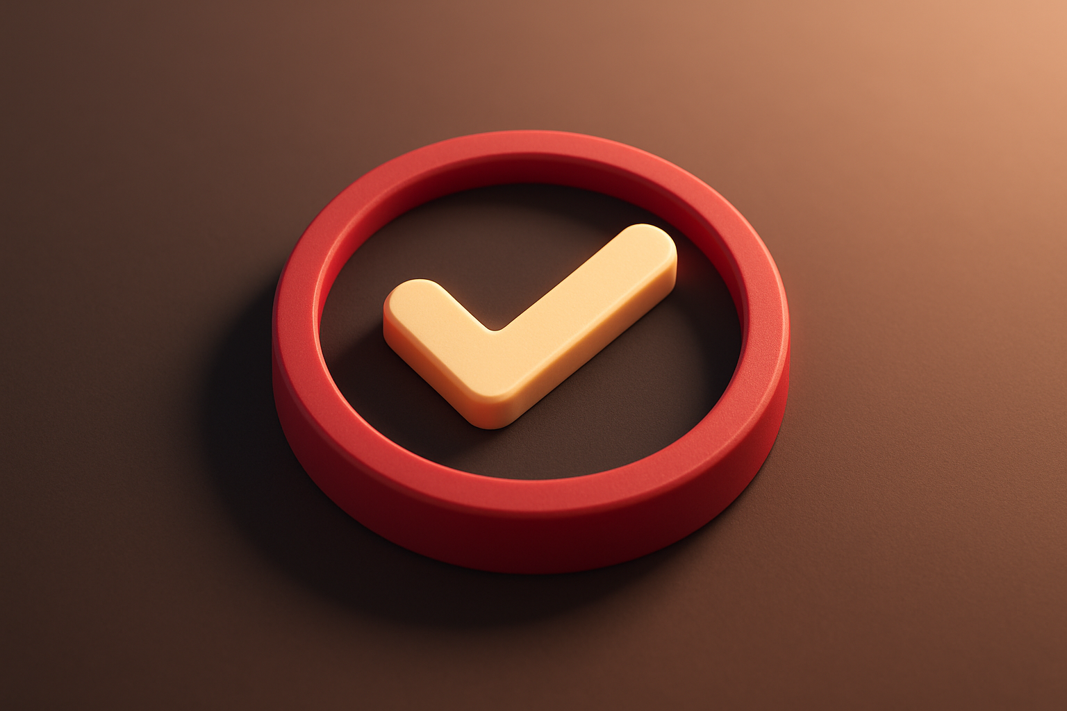 a single checkmark inside a circle with a subtle glow