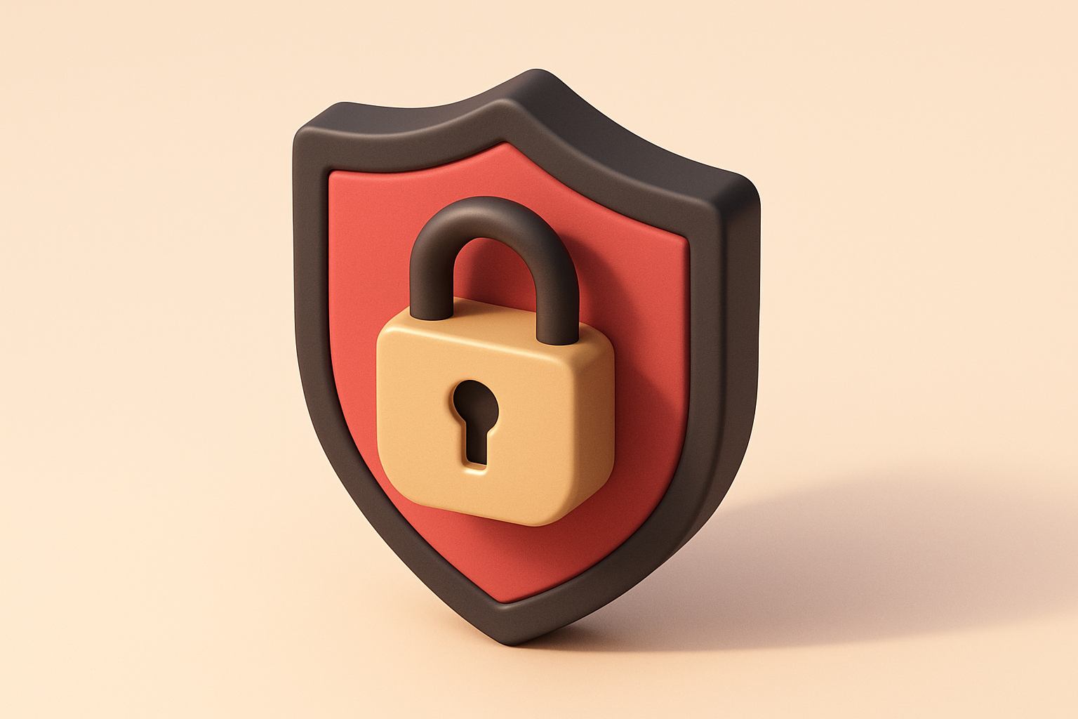 A single shield with a lock