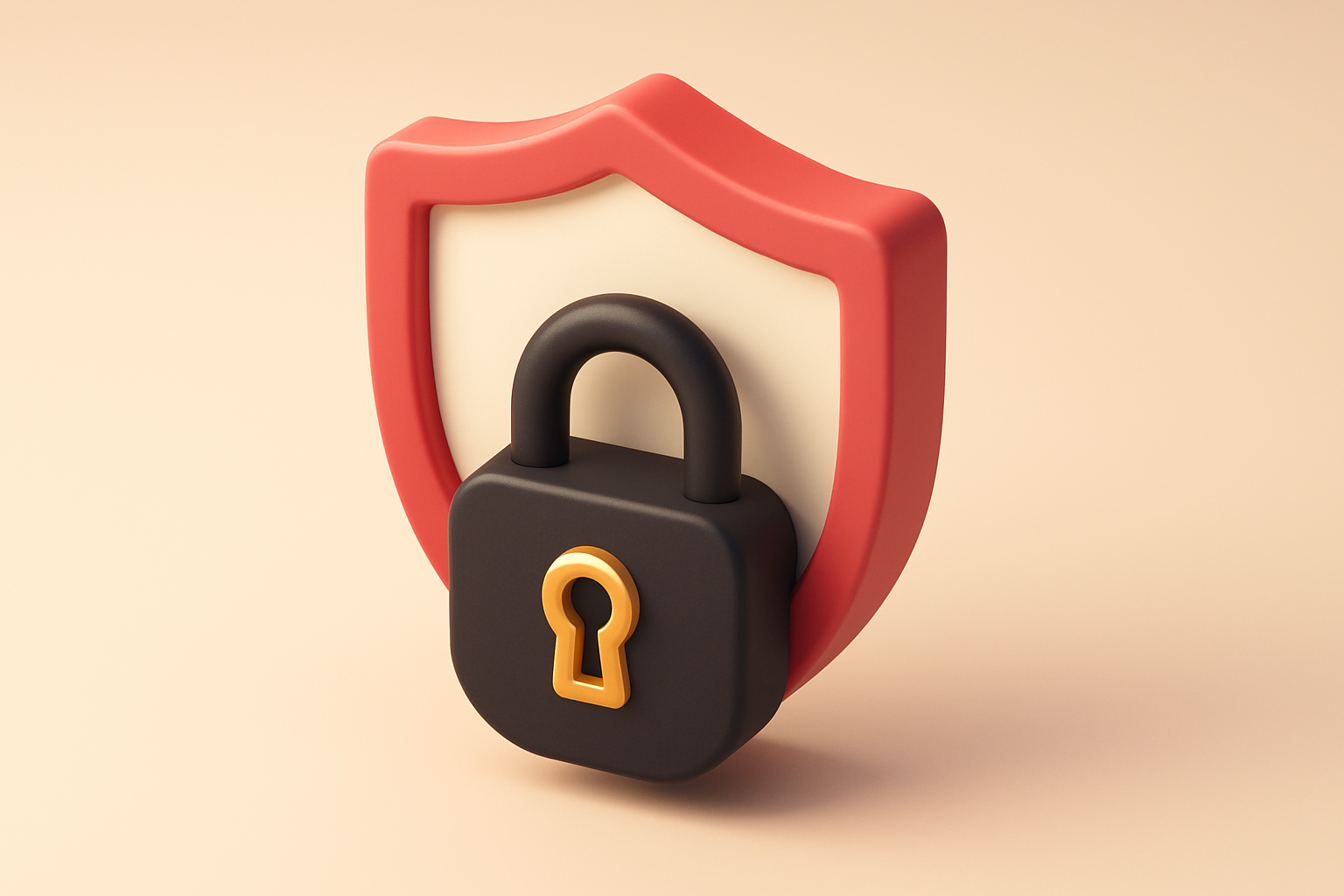 a shield with a lock